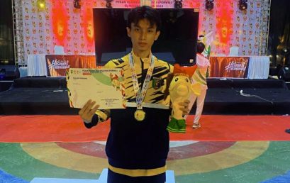 Raihan arya putro (Mahasiswa Bisnis Digital FEB UNILA) Meraih medali emas dalam PORWIL Sumatra.
