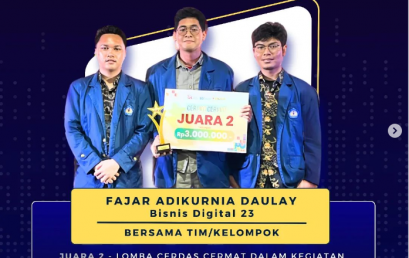 Mahasiswa Bisnis Digital FEB UNILA Meraih Juara 2 Cerdas Cermat