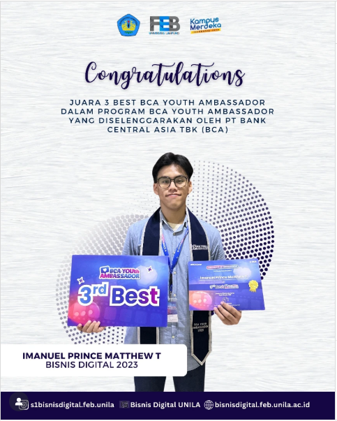 Mahasiswa Bisnis Digital FEB UNILA meraih juara